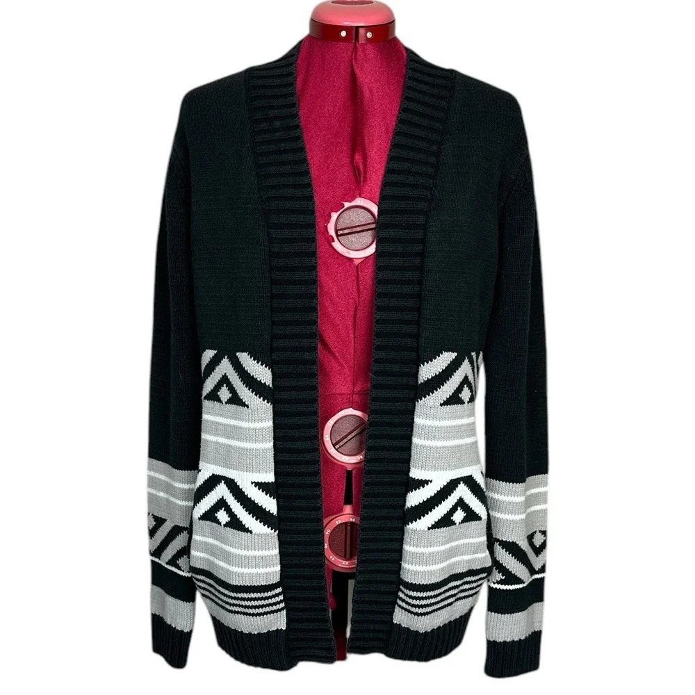 Firefly long sleeve cotton blend cardigan